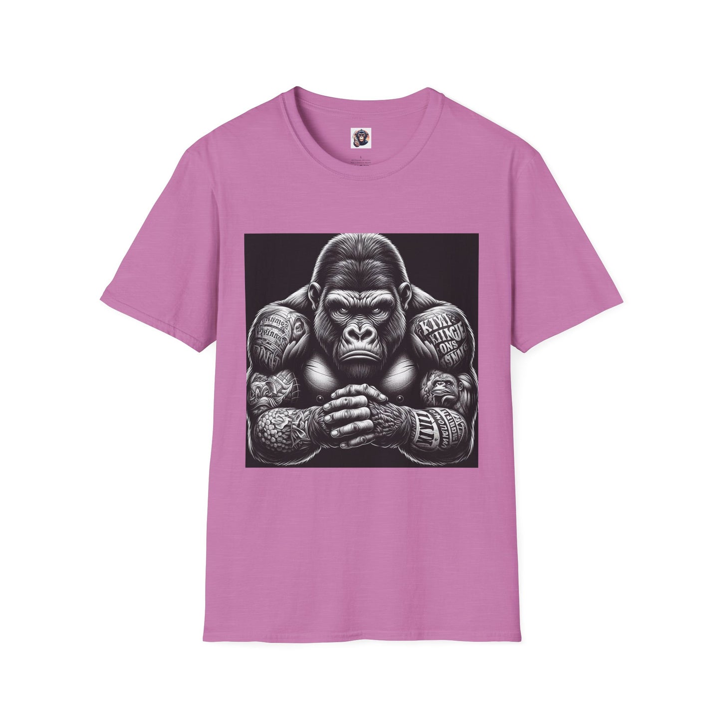 Gorilla T-Shirt Printify S Heather Radiant Orchid 