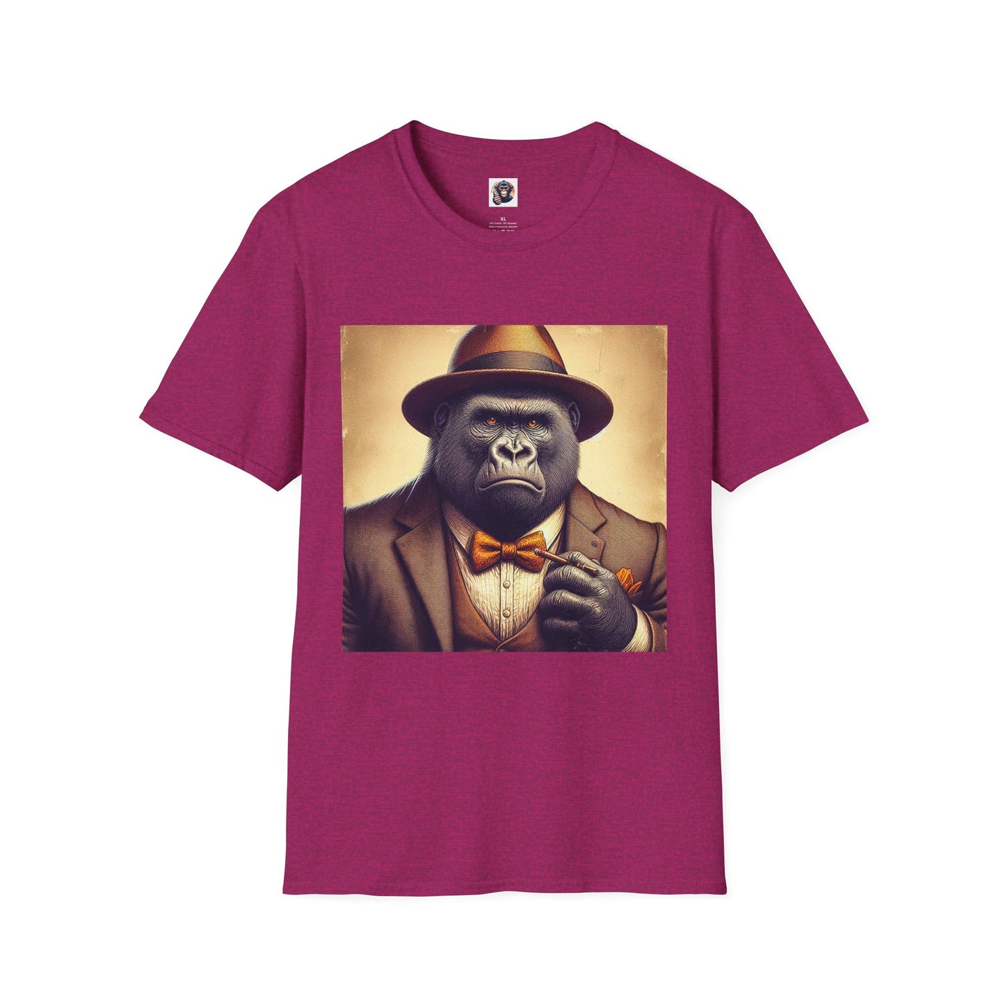 Gorilla T-Shirt Printify S Antique Heliconia 