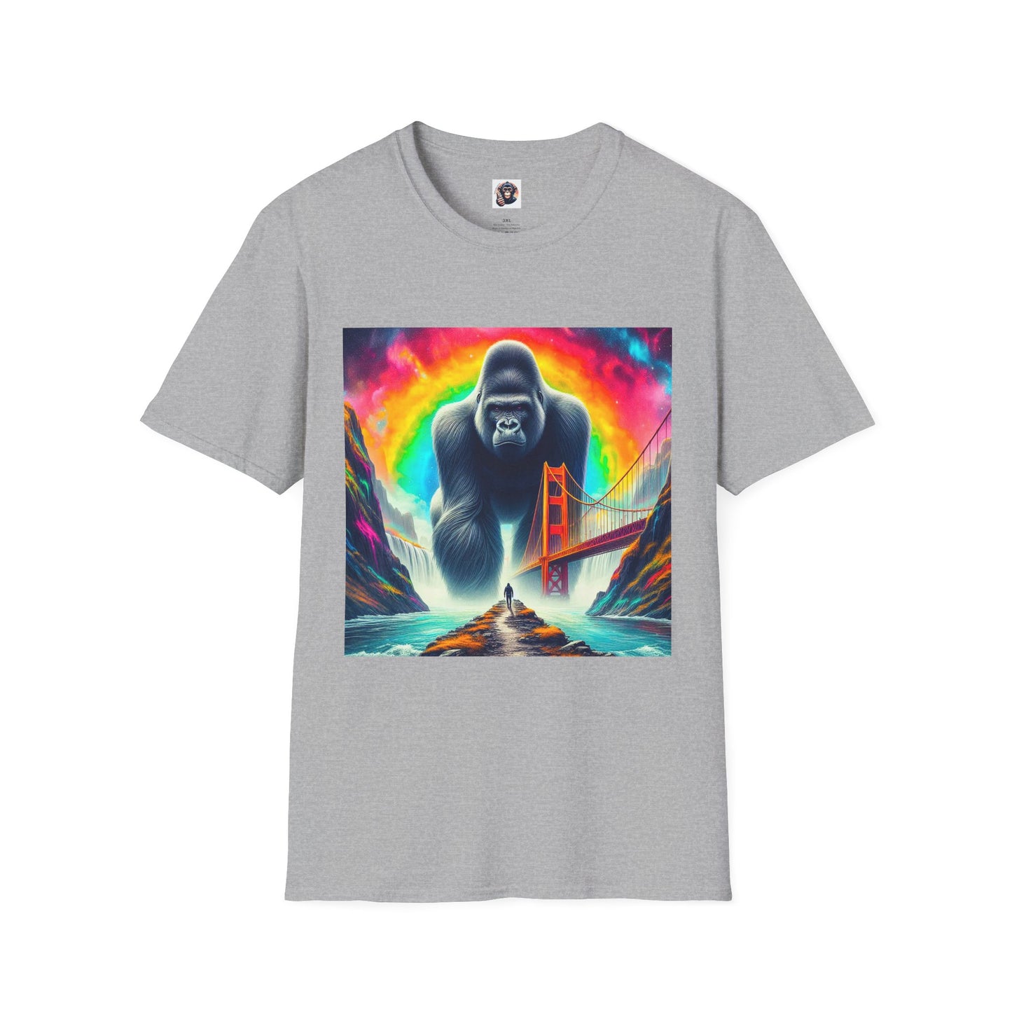 Gorilla T-Shirt Printify XS Sport Grey 