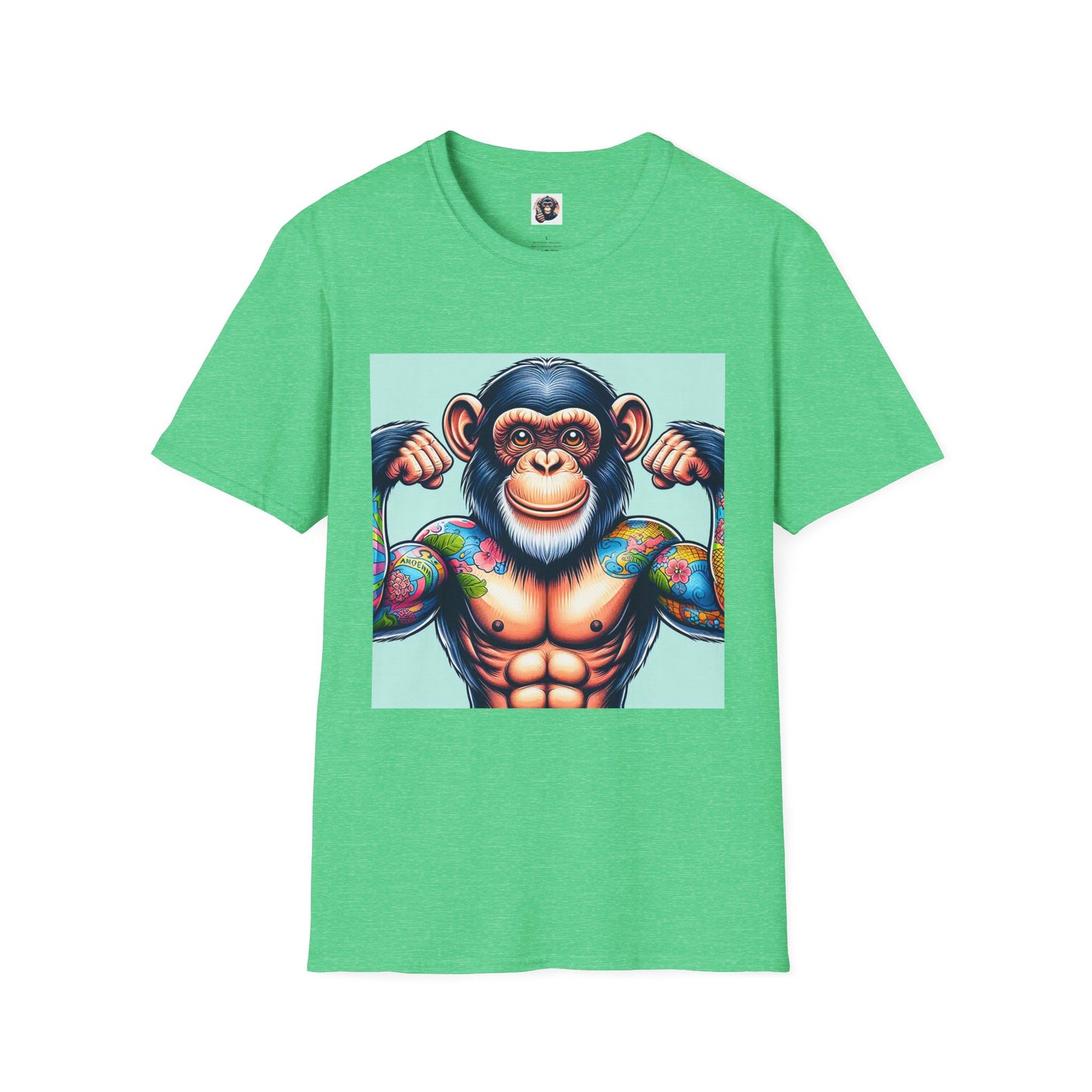 Chimp T-Shirt Printify S Heather Irish Green 