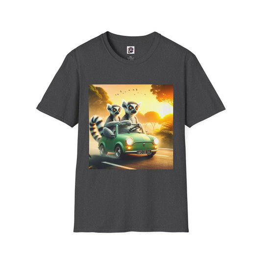 Wacky Lemurs green car T-Shirt Printify XS Dark Heather