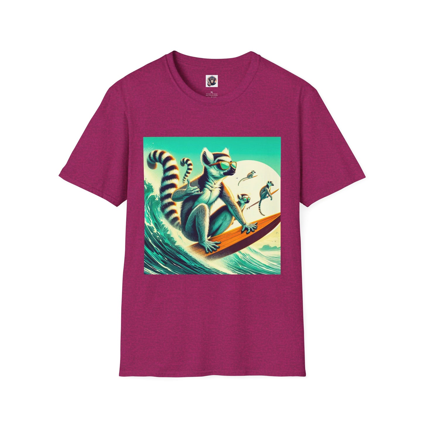 Lemurs T-Shirt Printify S Antique Heliconia 