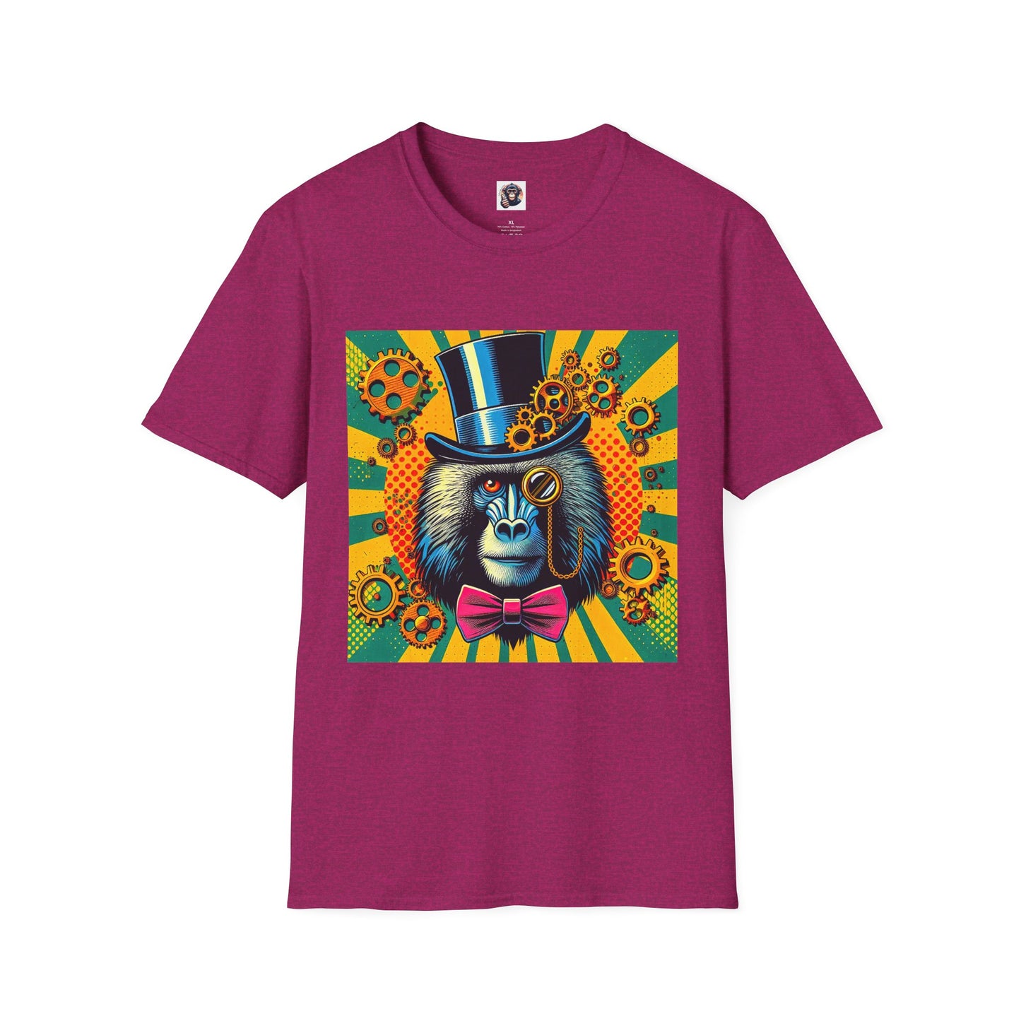 Baboon steam punk T-Shirt Printify S Antique Heliconia
