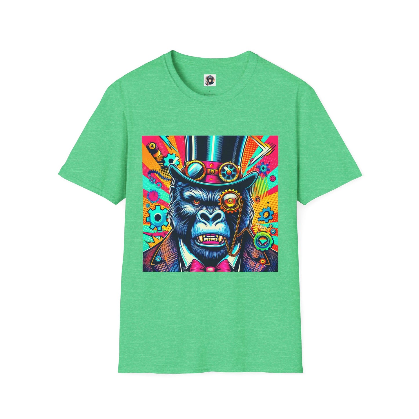 Gorilla T-Shirt Printify S Heather Irish Green 