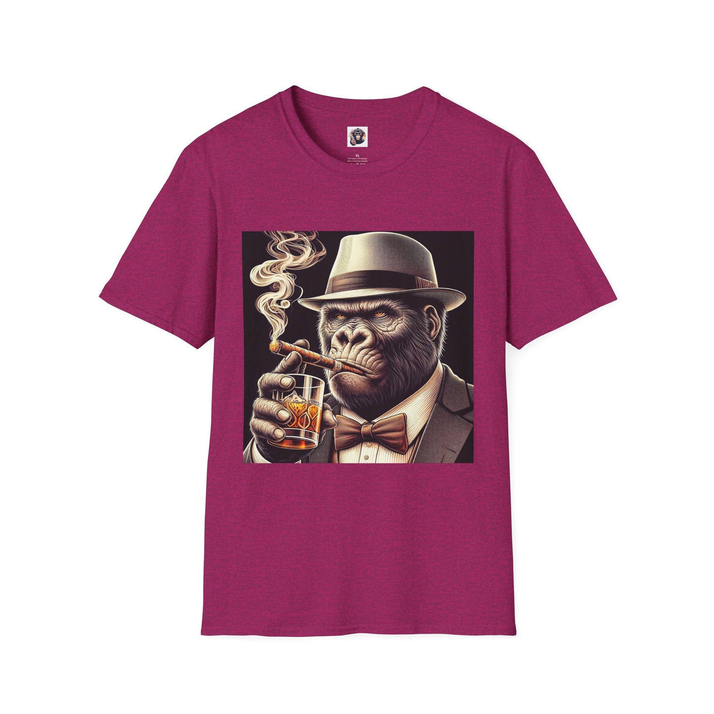 Gorilla T-Shirt Printify S Antique Heliconia 