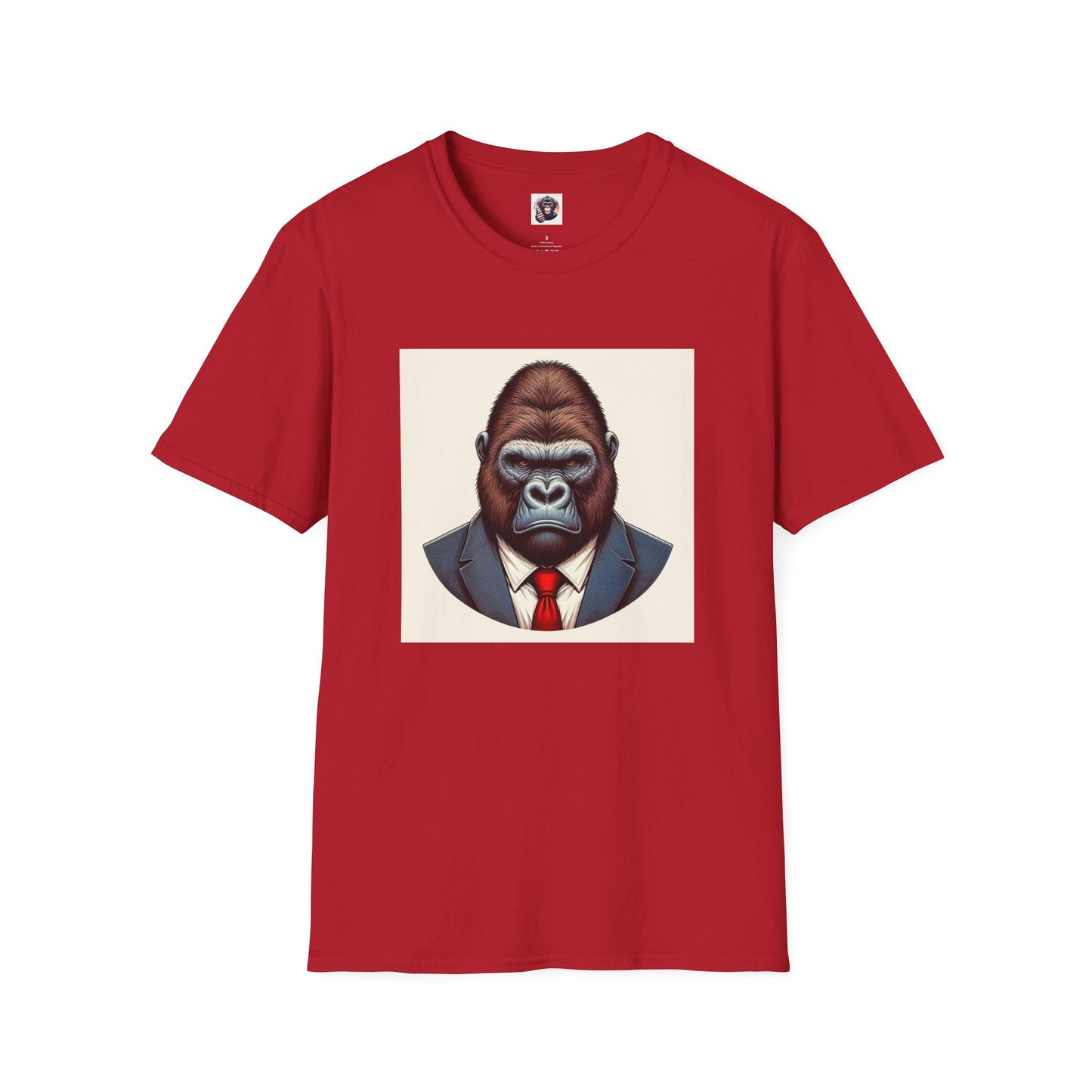 Gorilla T-Shirt Printify S Cherry Red 