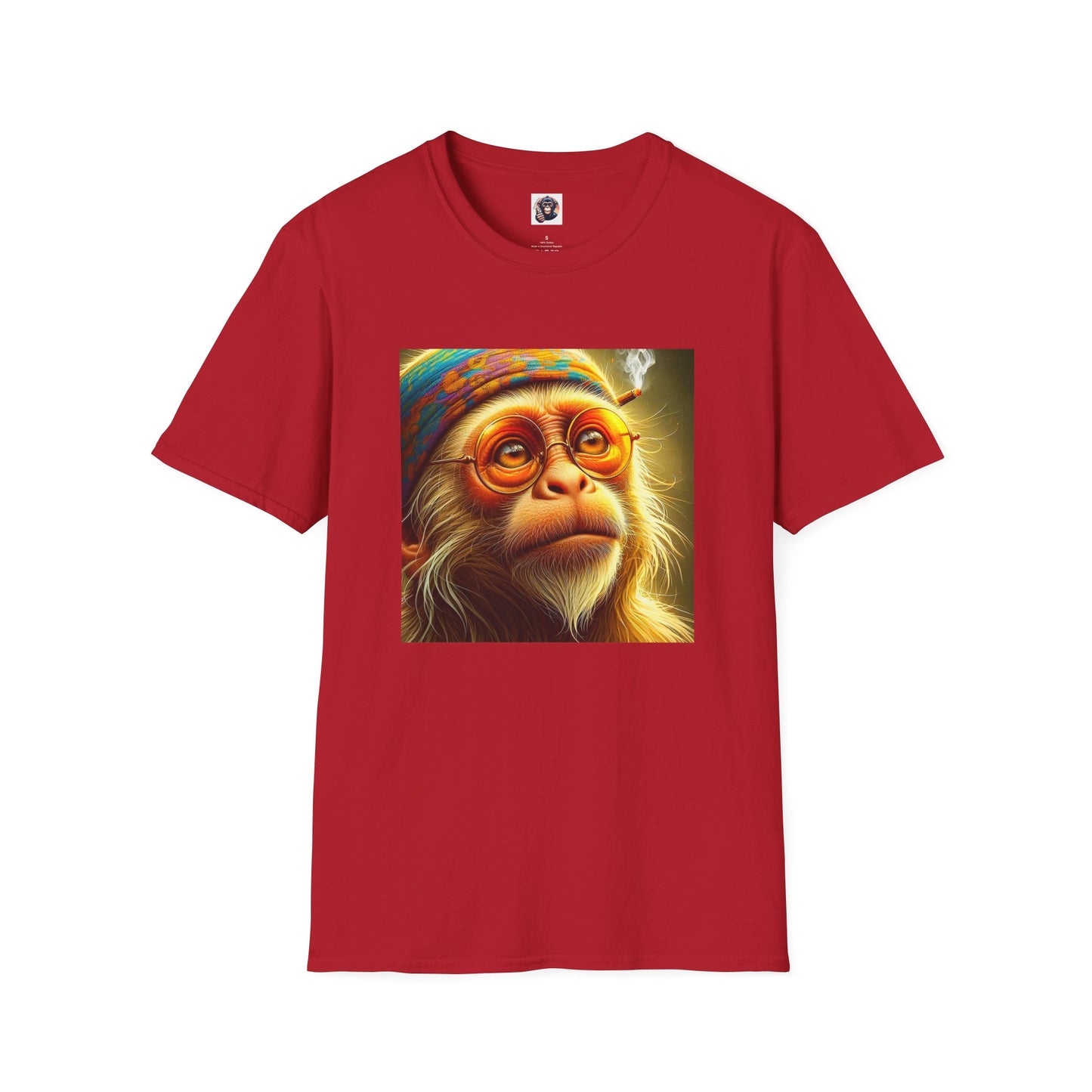 Capuchin Monkey T-Shirt Printify S Cherry Red 