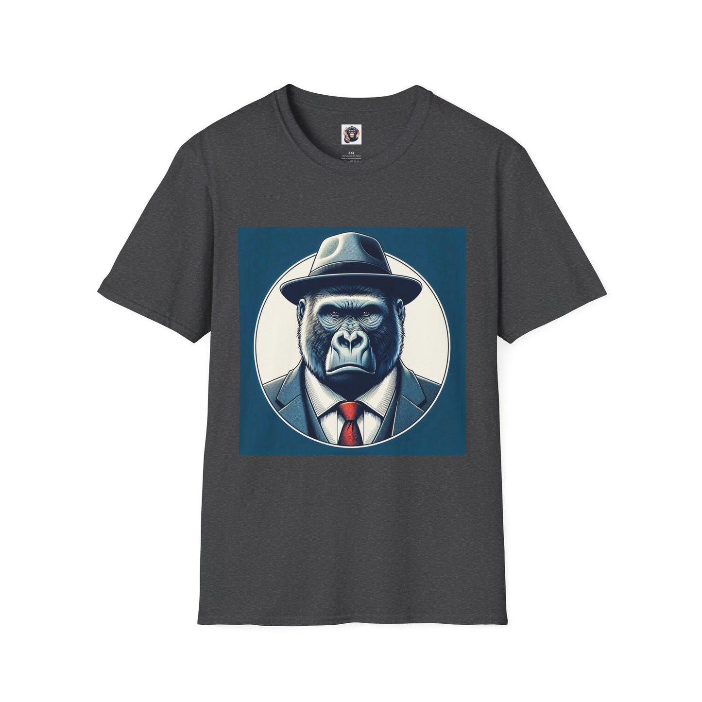 Gorilla T-Shirt Printify XS Dark Heather 