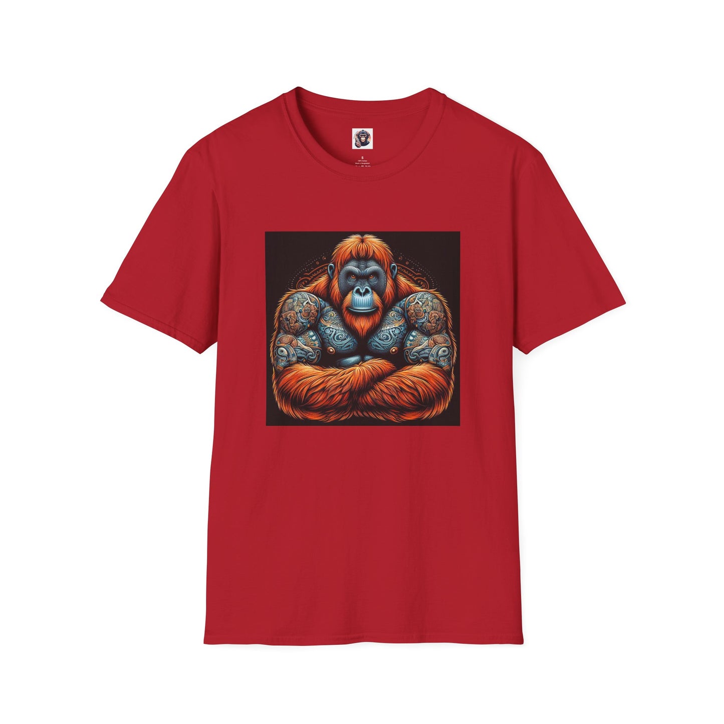 Orangutans muscles T-Shirt Printify S Cherry Red