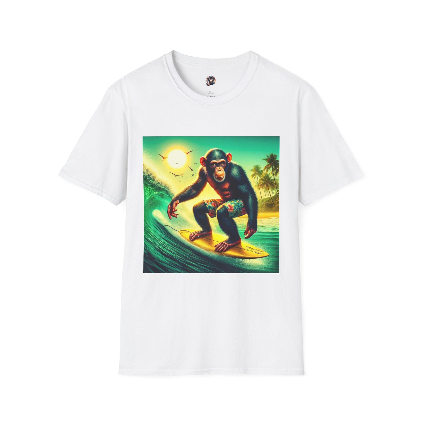 Chimp T-Shirt Printify S White 