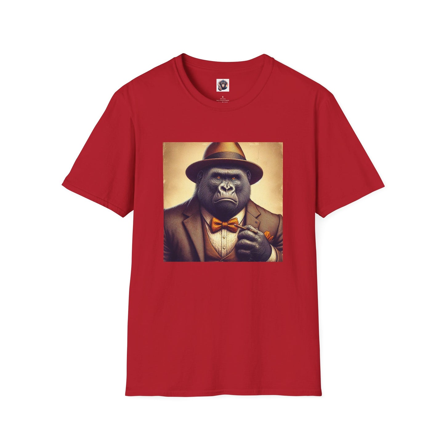 Gorilla T-Shirt Printify S Cherry Red 