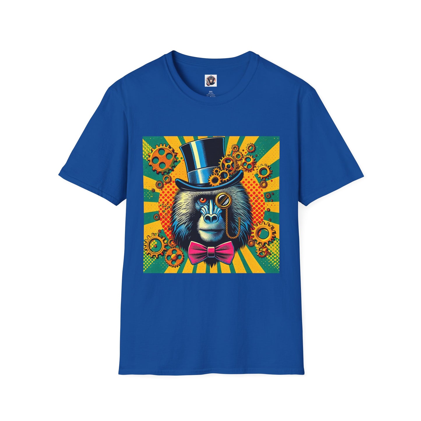 Baboon steam punk T-Shirt Printify XS Royal