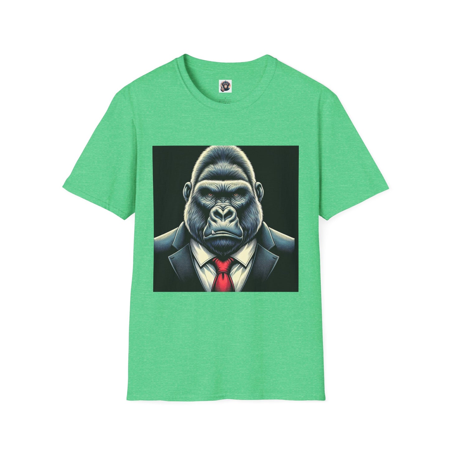 Gorilla T-Shirt Printify S Heather Irish Green 