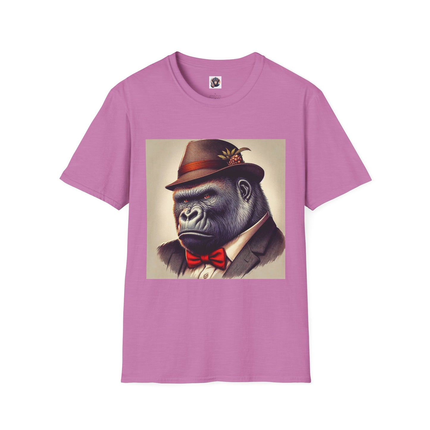 Gorilla T-Shirt Printify S Heather Radiant Orchid 