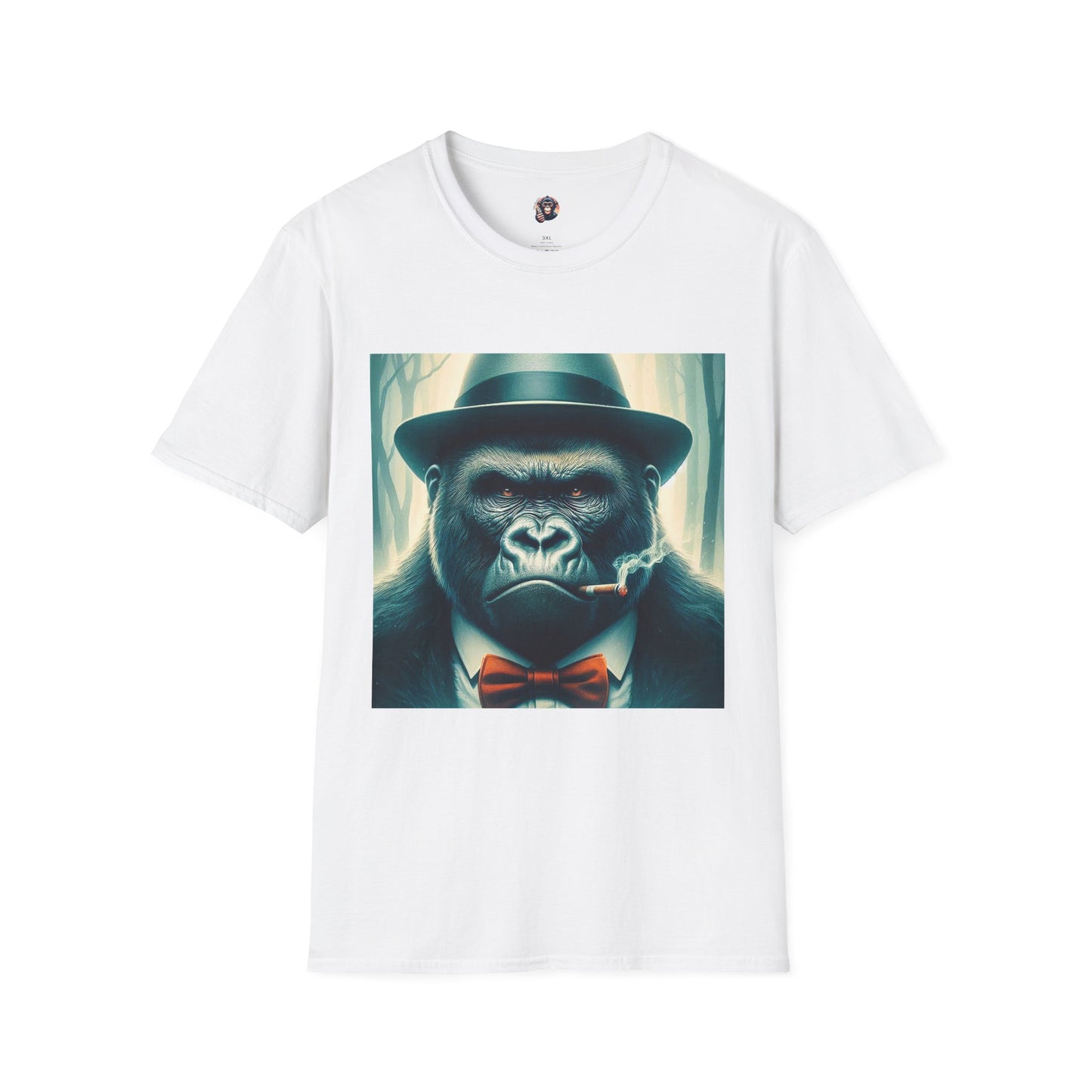 Gorilla T-Shirt Printify S White 