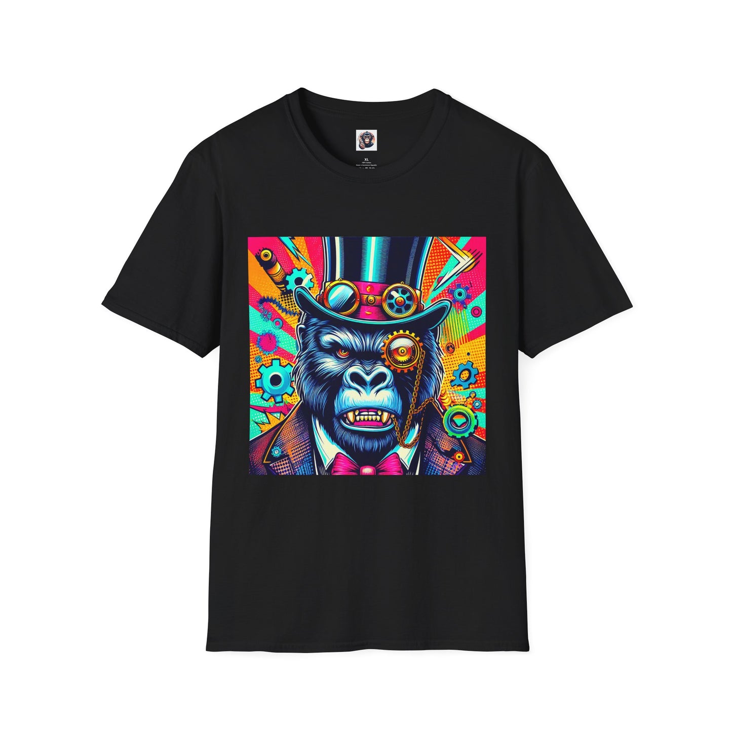 Gorilla T-Shirt Printify S Black 