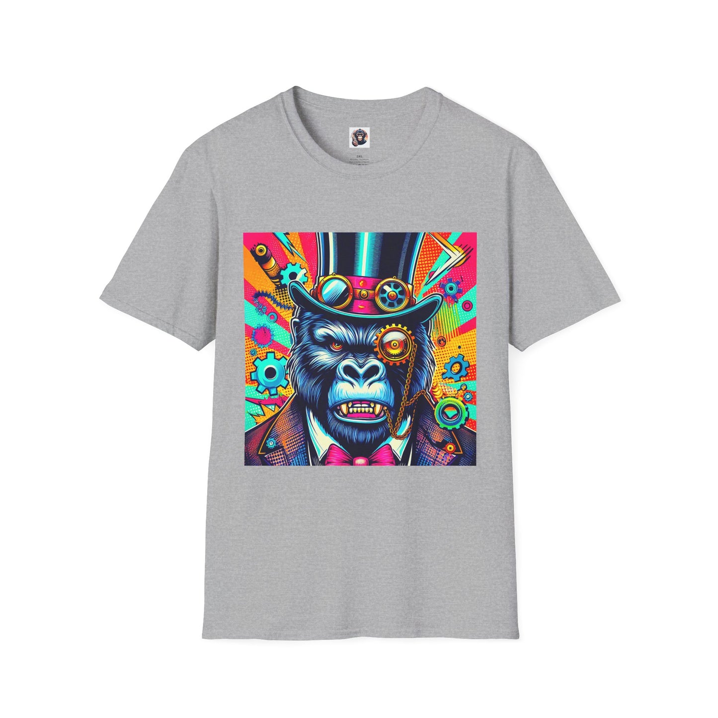 Gorilla T-Shirt Printify XS Sport Grey 