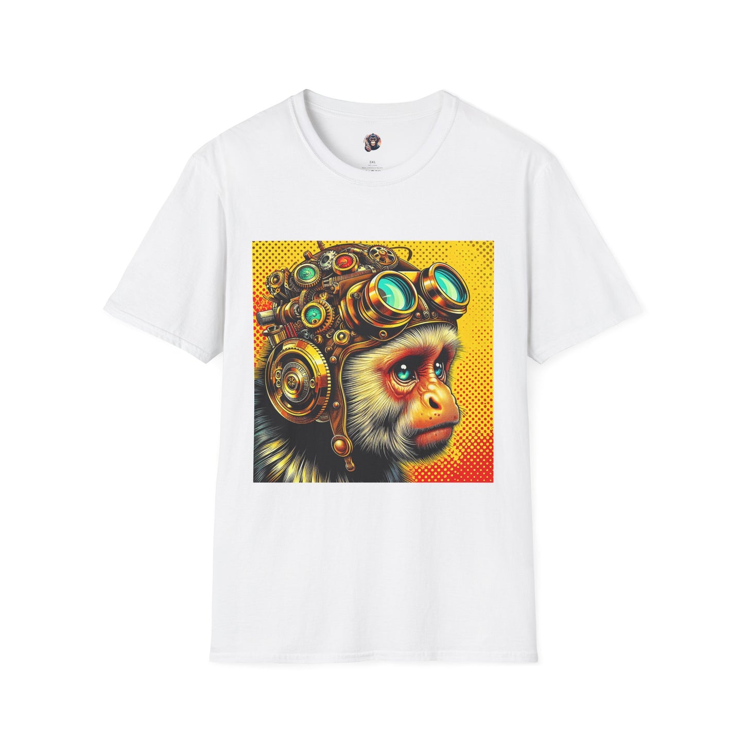 Capuchin Monkey T-Shirt Printify S White 