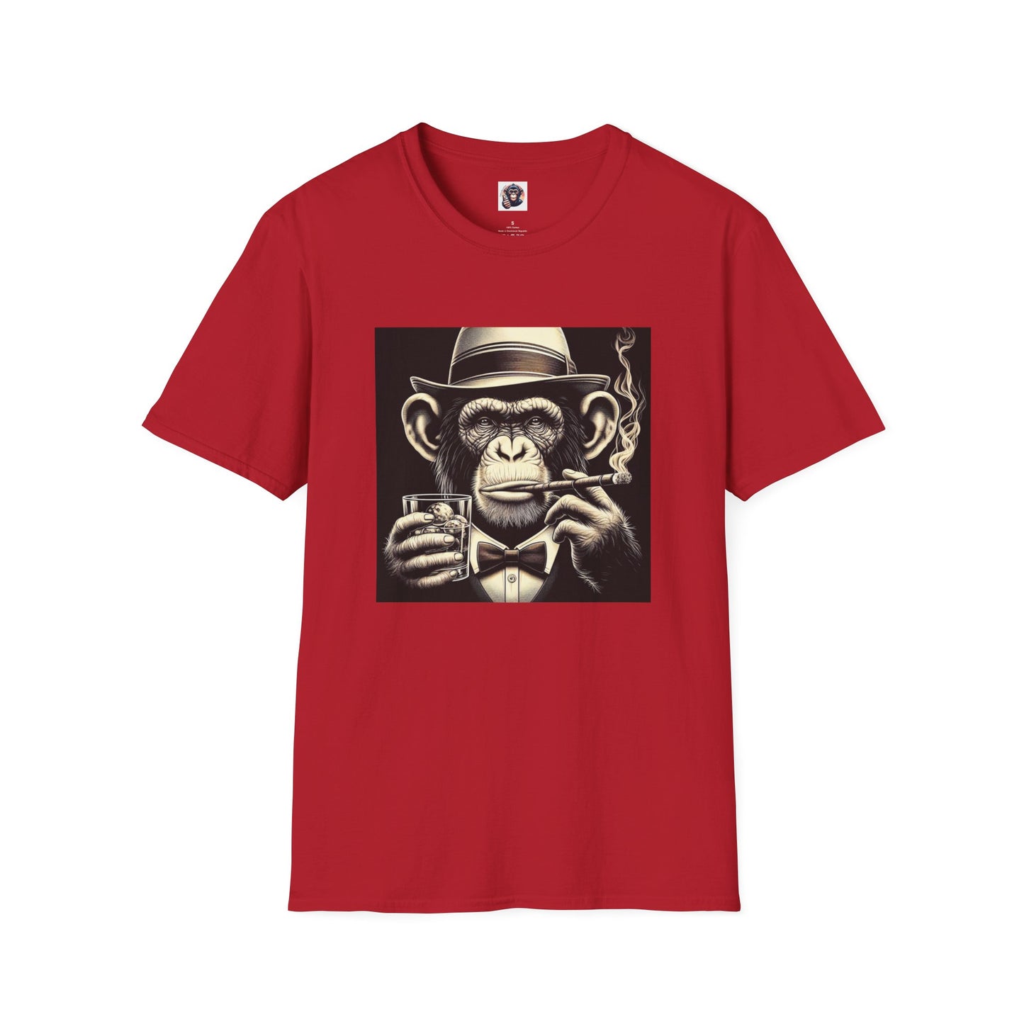 Chimp T-Shirt Printify S Cherry Red 