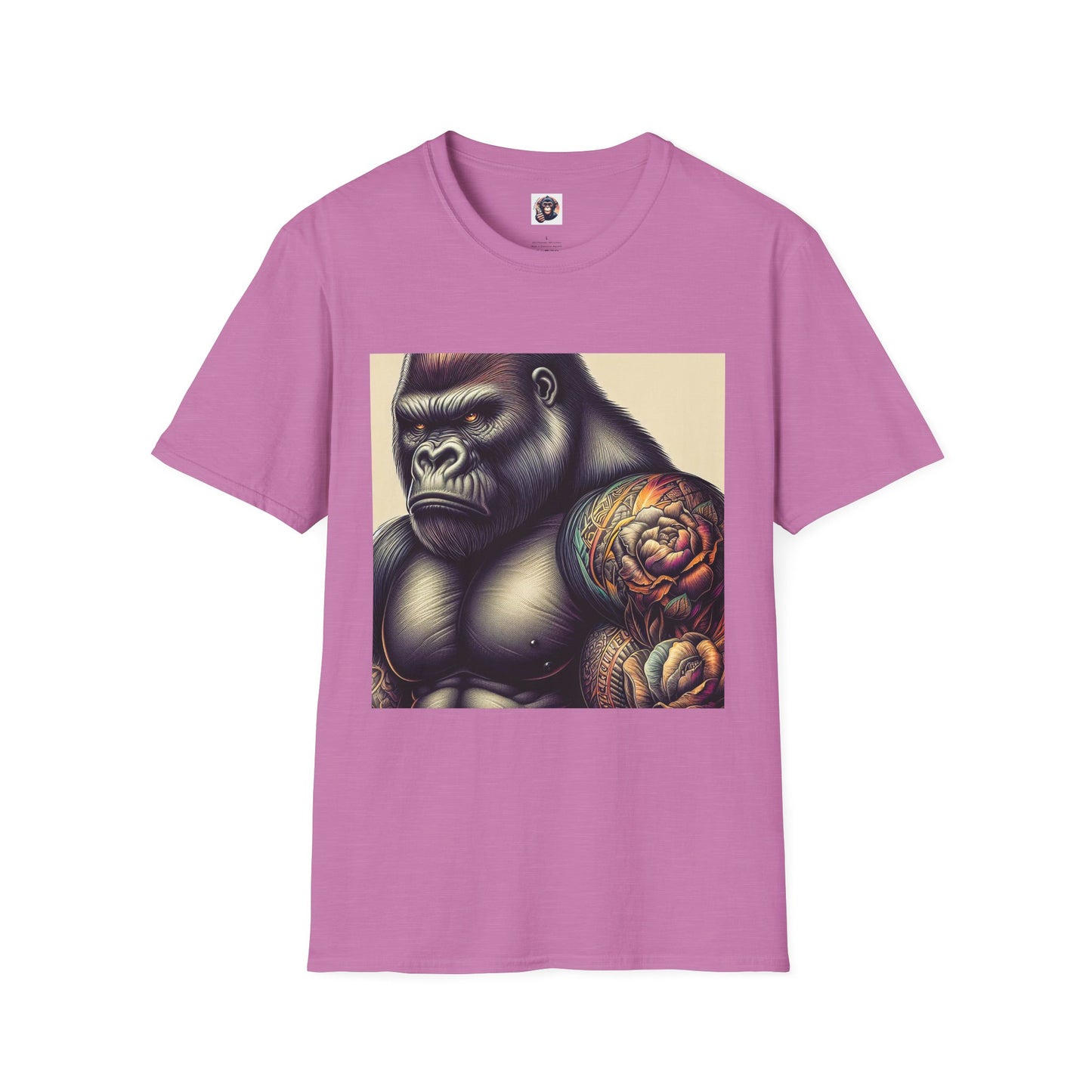 Gorilla T-Shirt Printify S Heather Radiant Orchid 