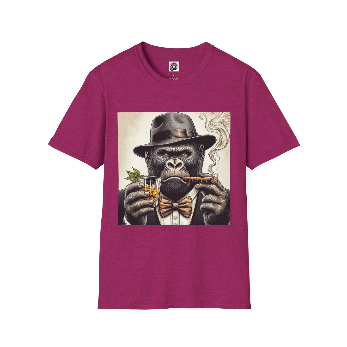 Gorilla T-Shirt Printify S Antique Heliconia 