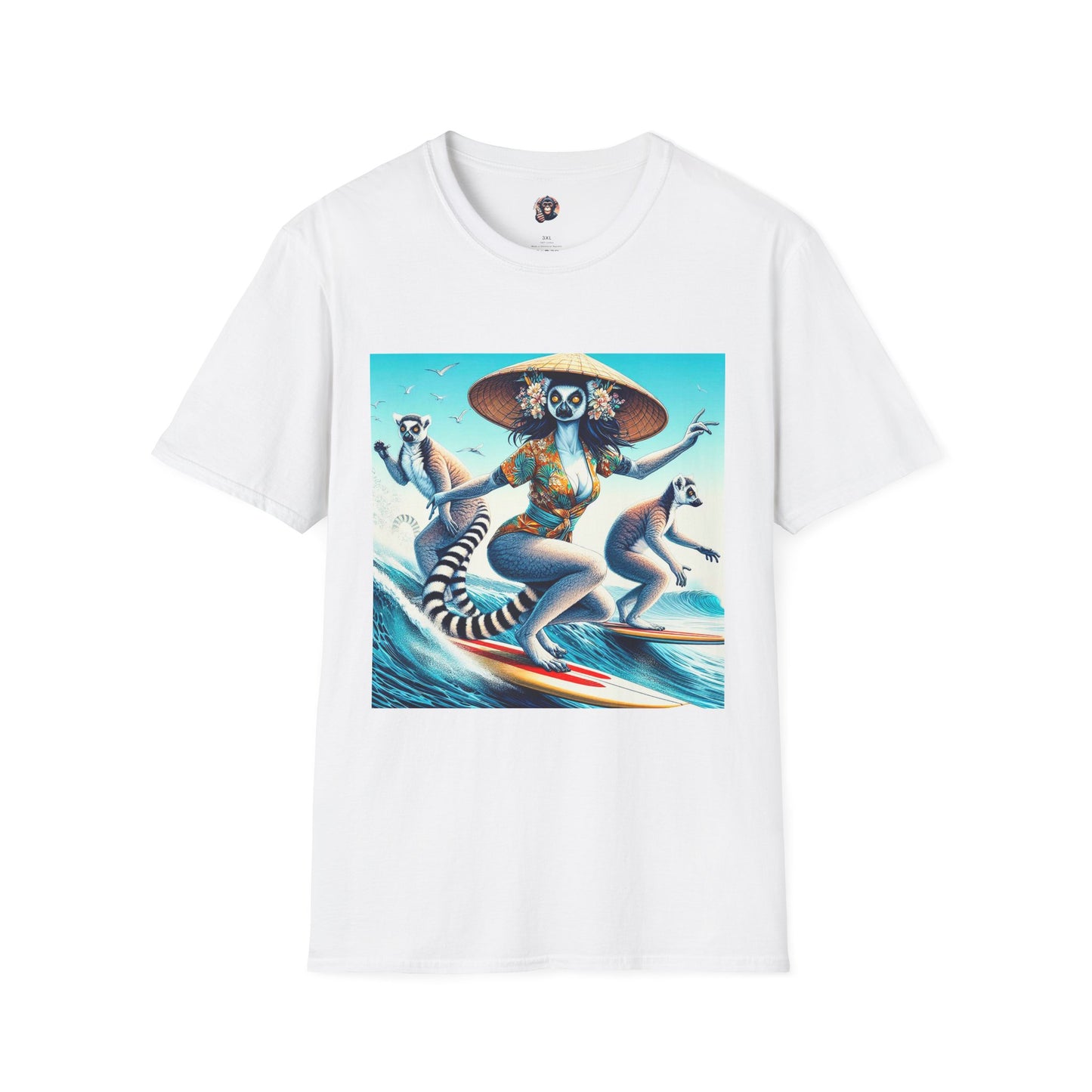 Lemurs T-Shirt Printify S White 