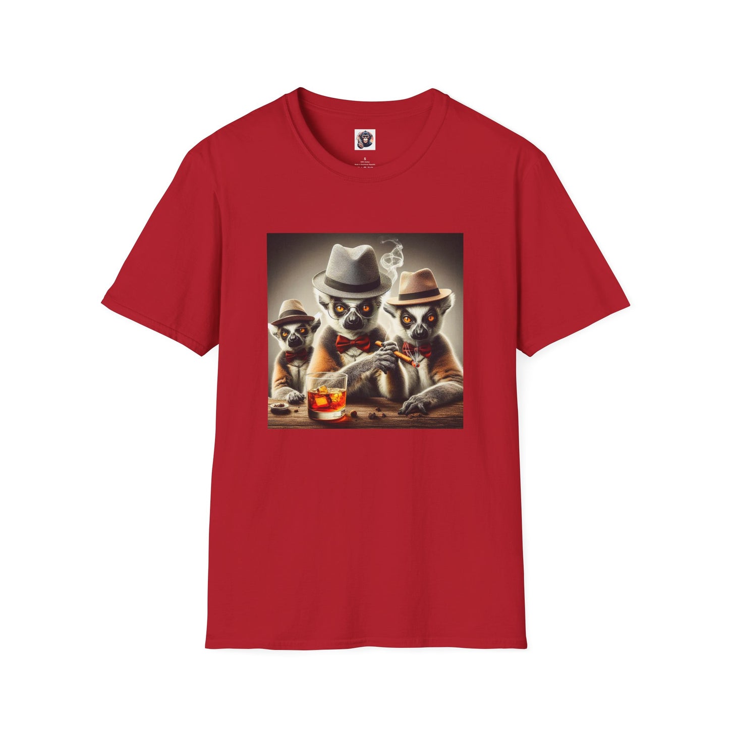 Lemurs T-Shirt Printify S Cherry Red 