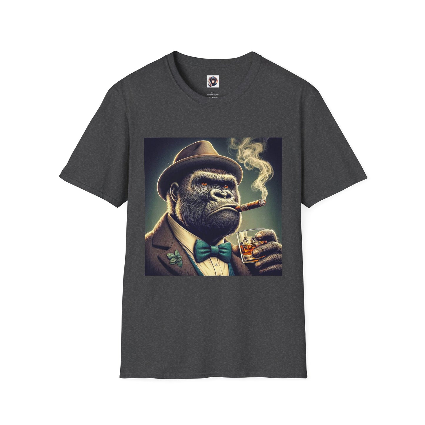 Gorilla T-Shirt Printify XS Dark Heather 