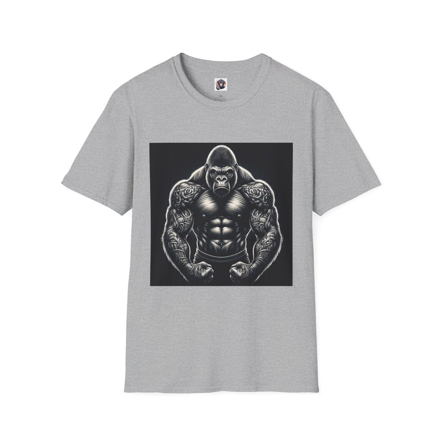 Gorilla T-Shirt Printify XS Sport Grey 