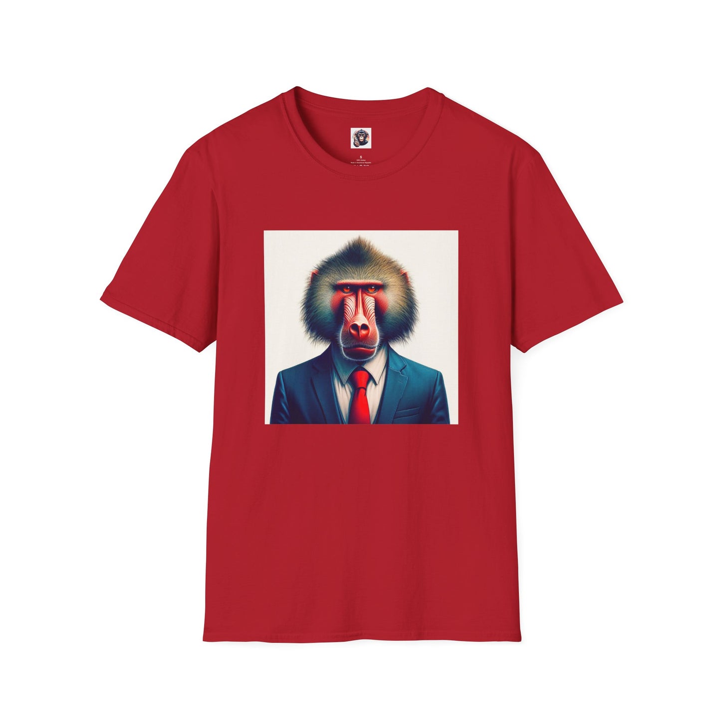 Baboon T-Shirt Printify S Cherry Red 