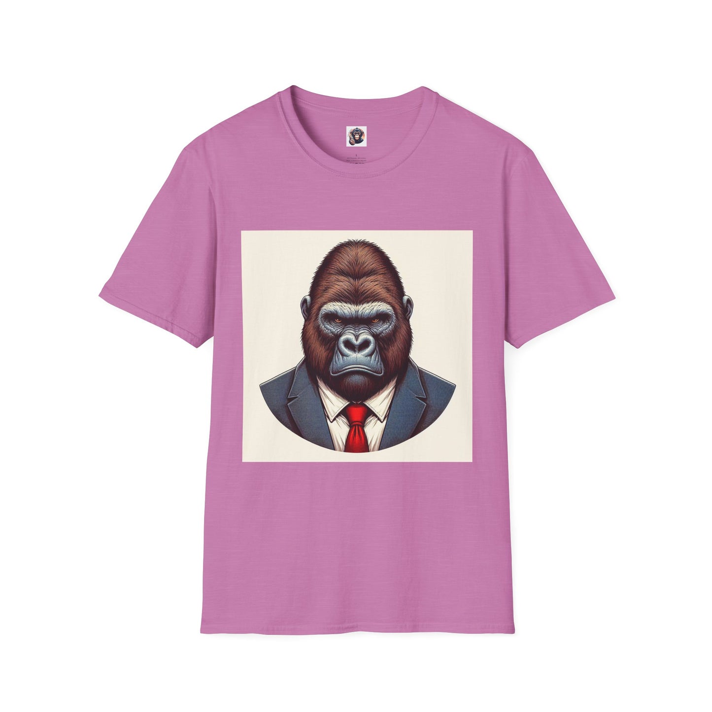 Gorilla T-Shirt Printify S Heather Radiant Orchid 