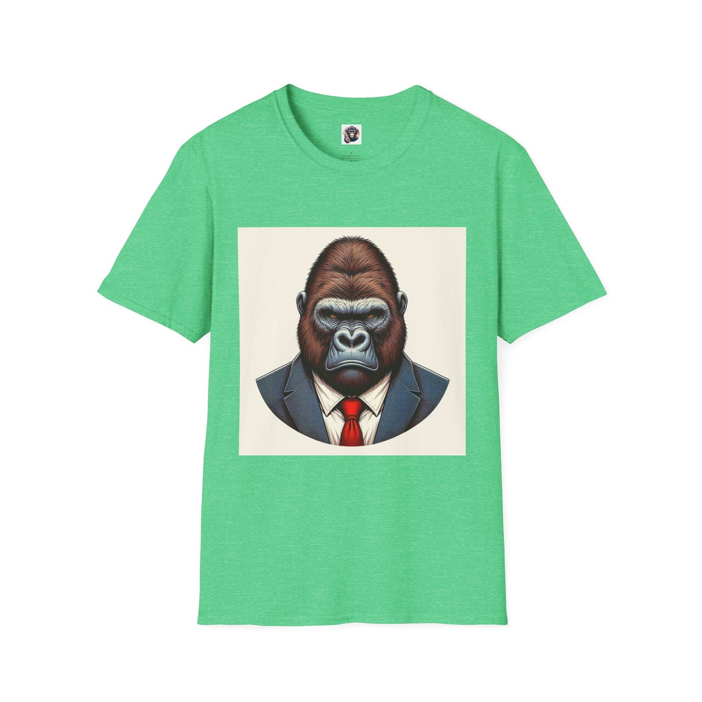 Gorilla T-Shirt Printify S Heather Irish Green 