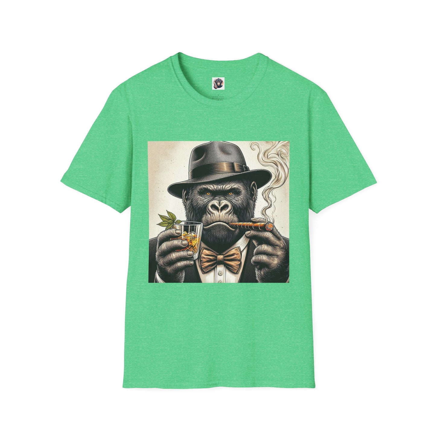 Gorilla T-Shirt Printify S Heather Irish Green 