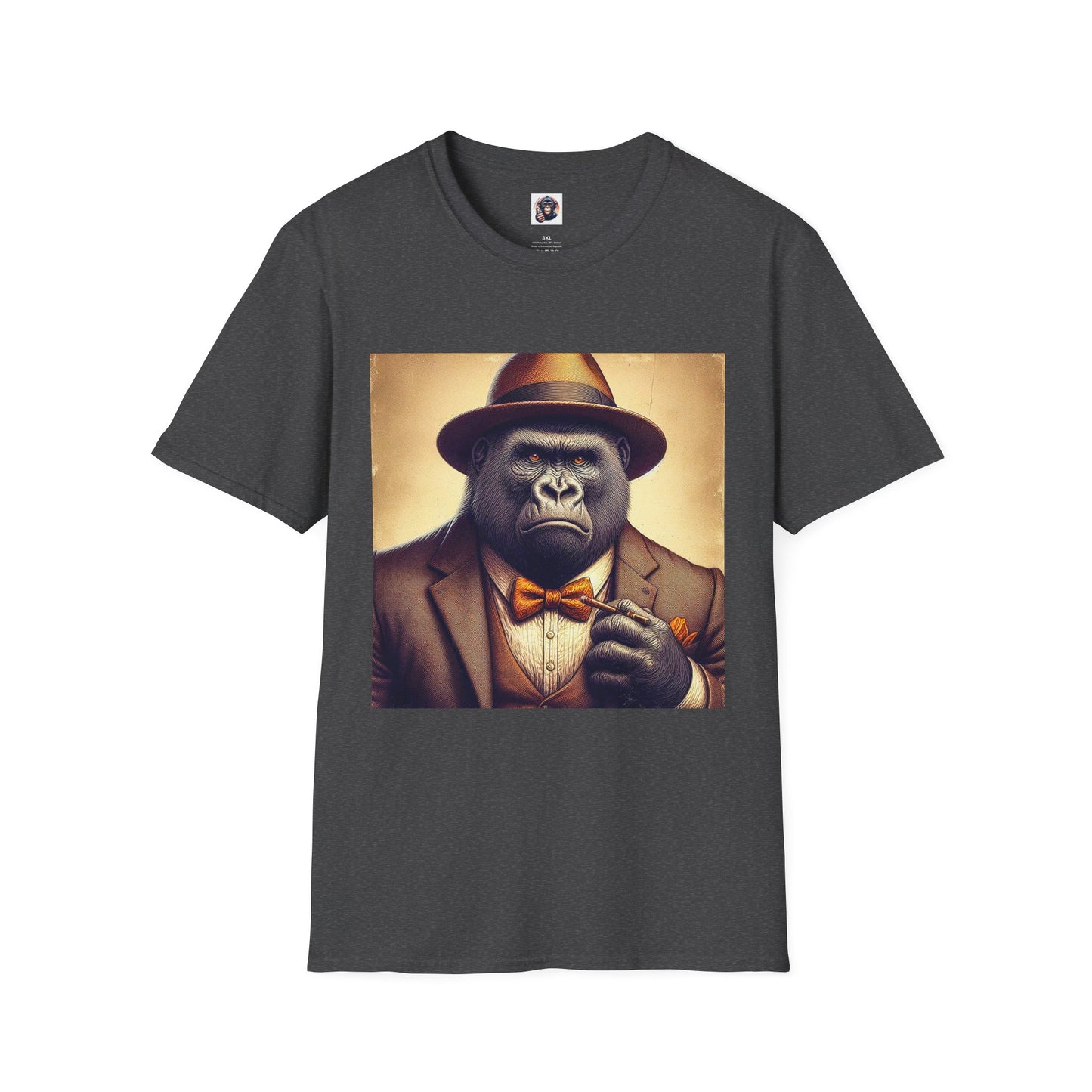 Gorilla T-Shirt Printify XS Dark Heather 