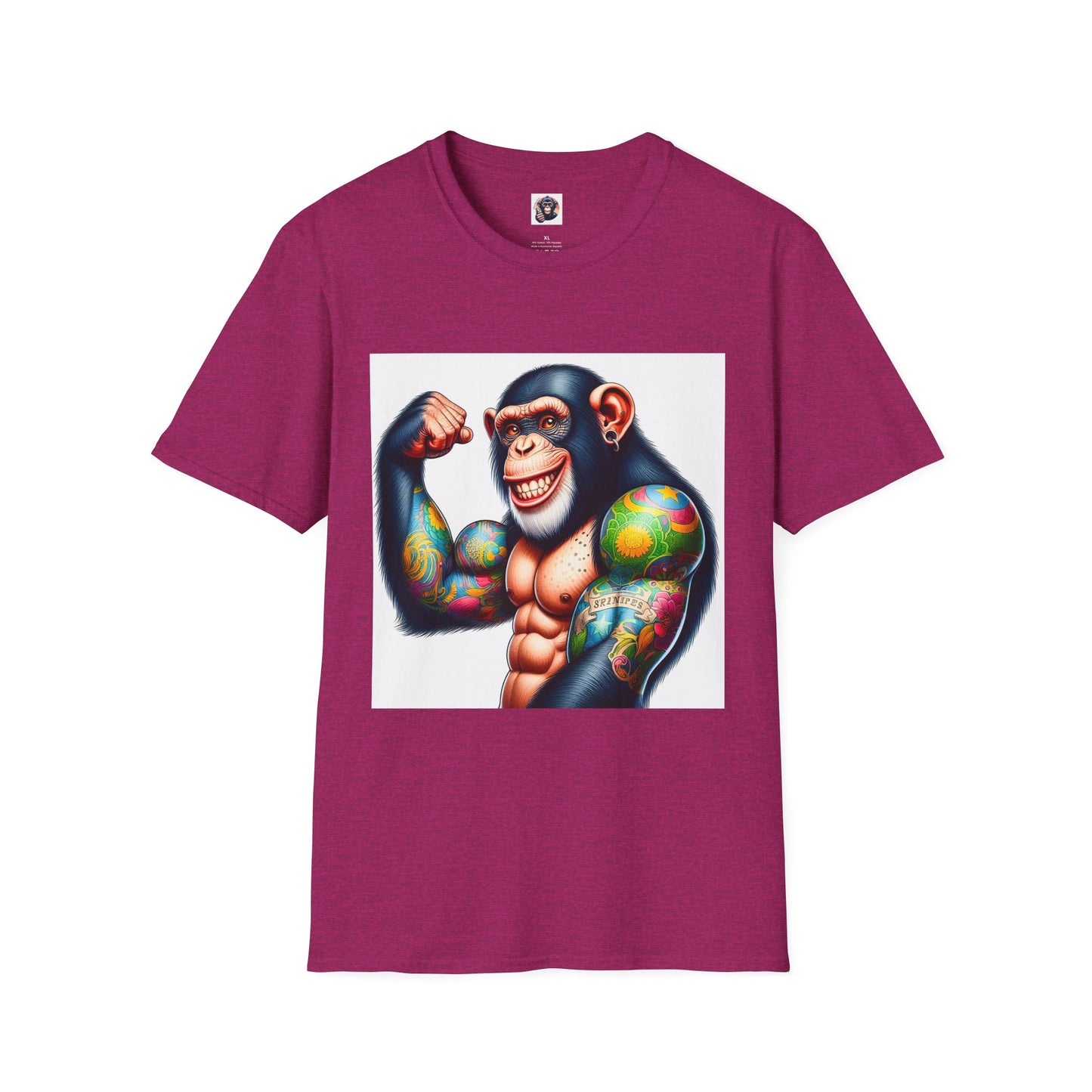 Chimp T-Shirt Printify S Antique Heliconia 