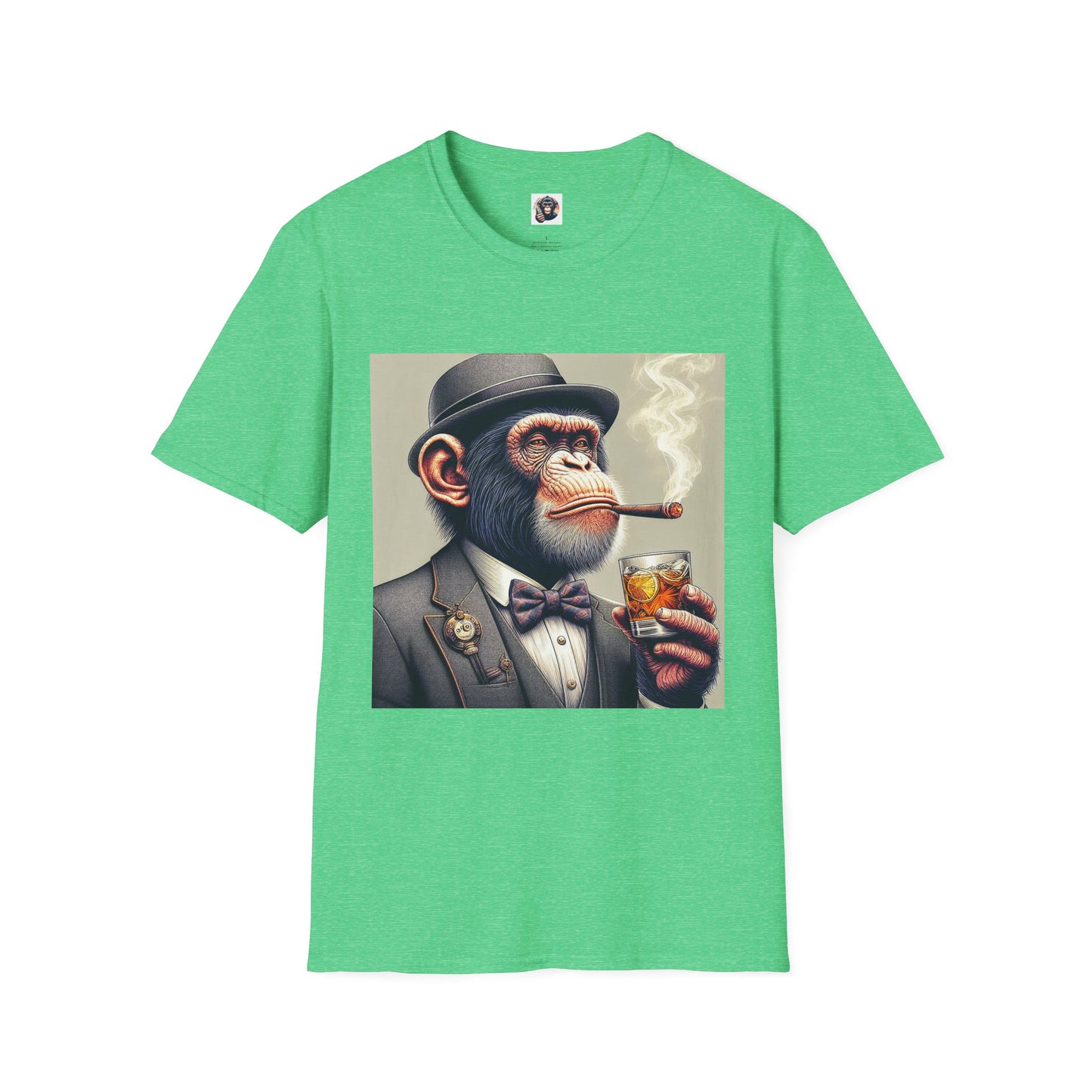 Chimp T-Shirt Printify S Heather Irish Green 