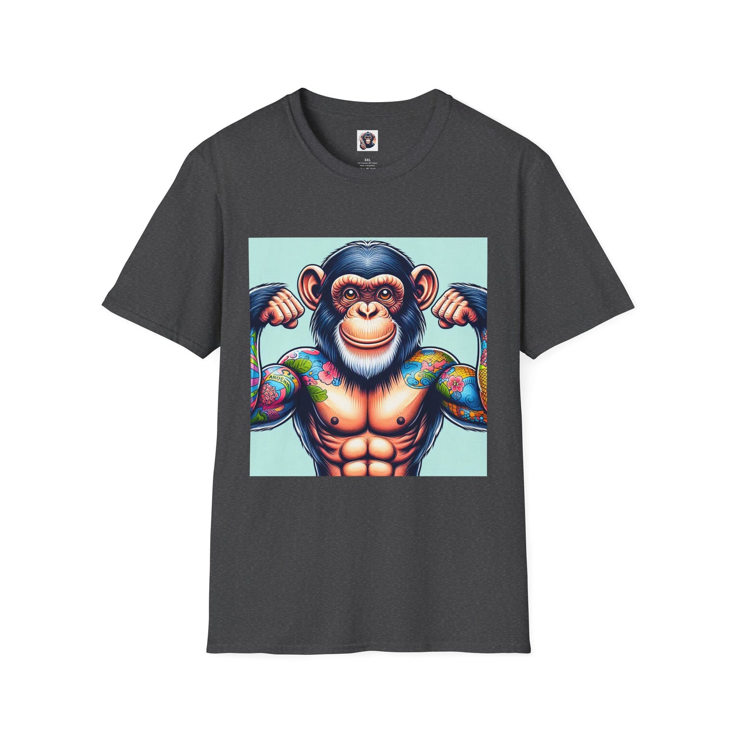 Chimp gym trainee T-Shirt Printify XS Dark Heather