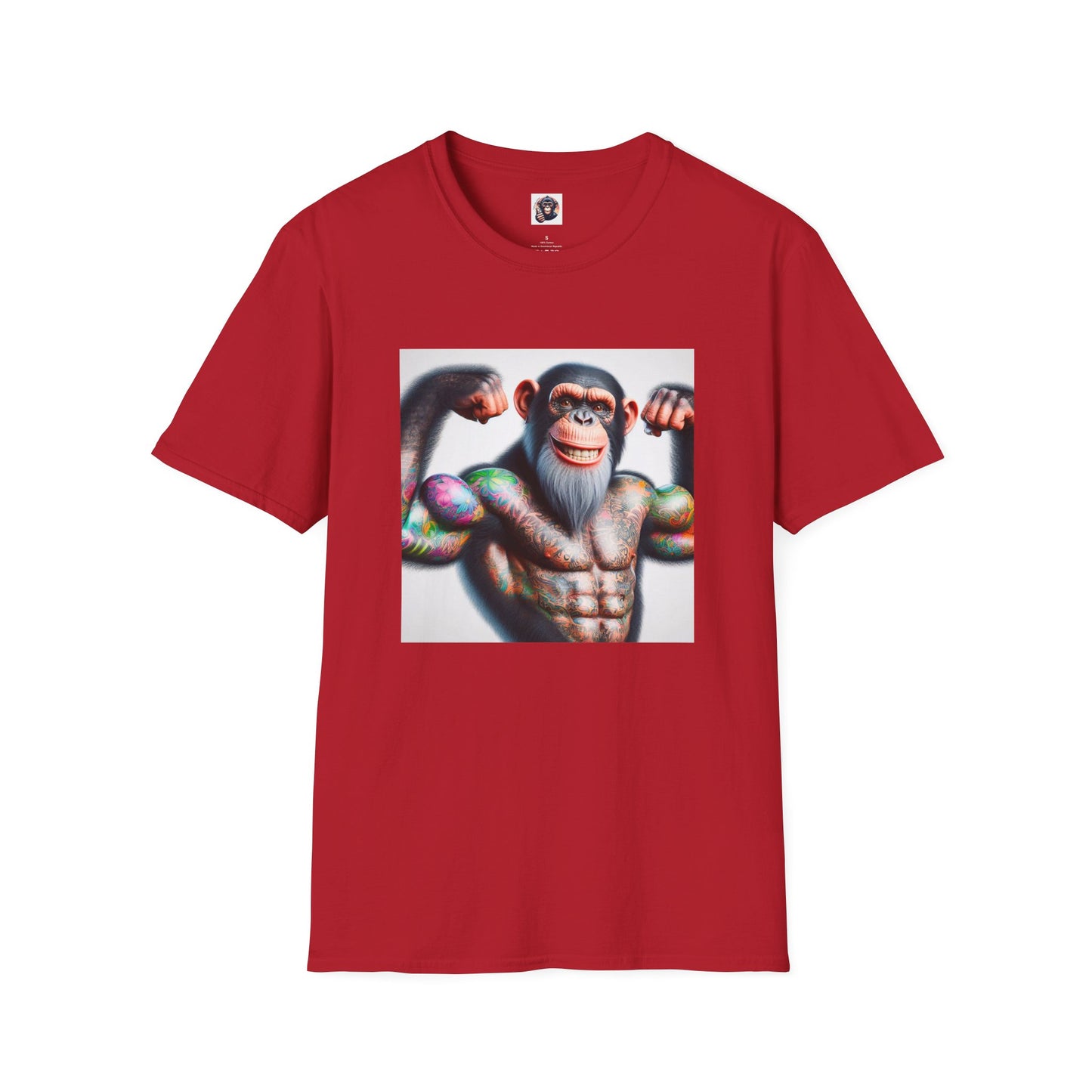 Chimp T-Shirt Printify S Cherry Red 