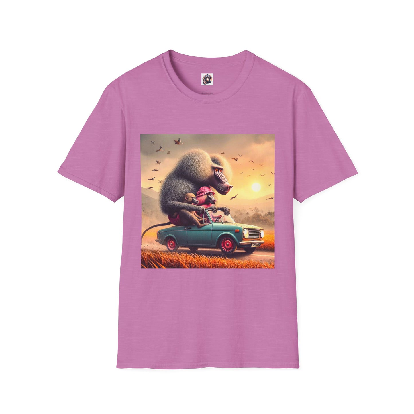 Wacky Baboon T-Shirt Printify S Heather Radiant Orchid 