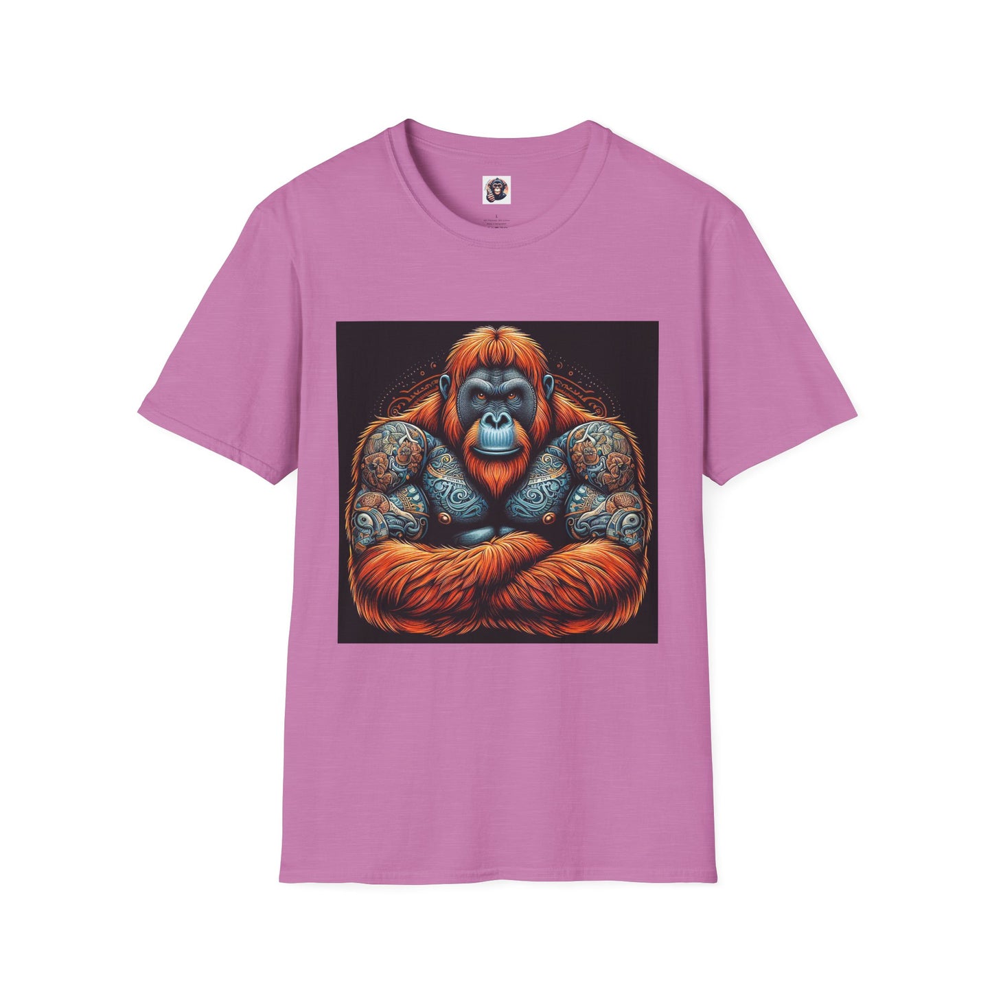 Orangutans muscles T-Shirt Printify S Heather Radiant Orchid