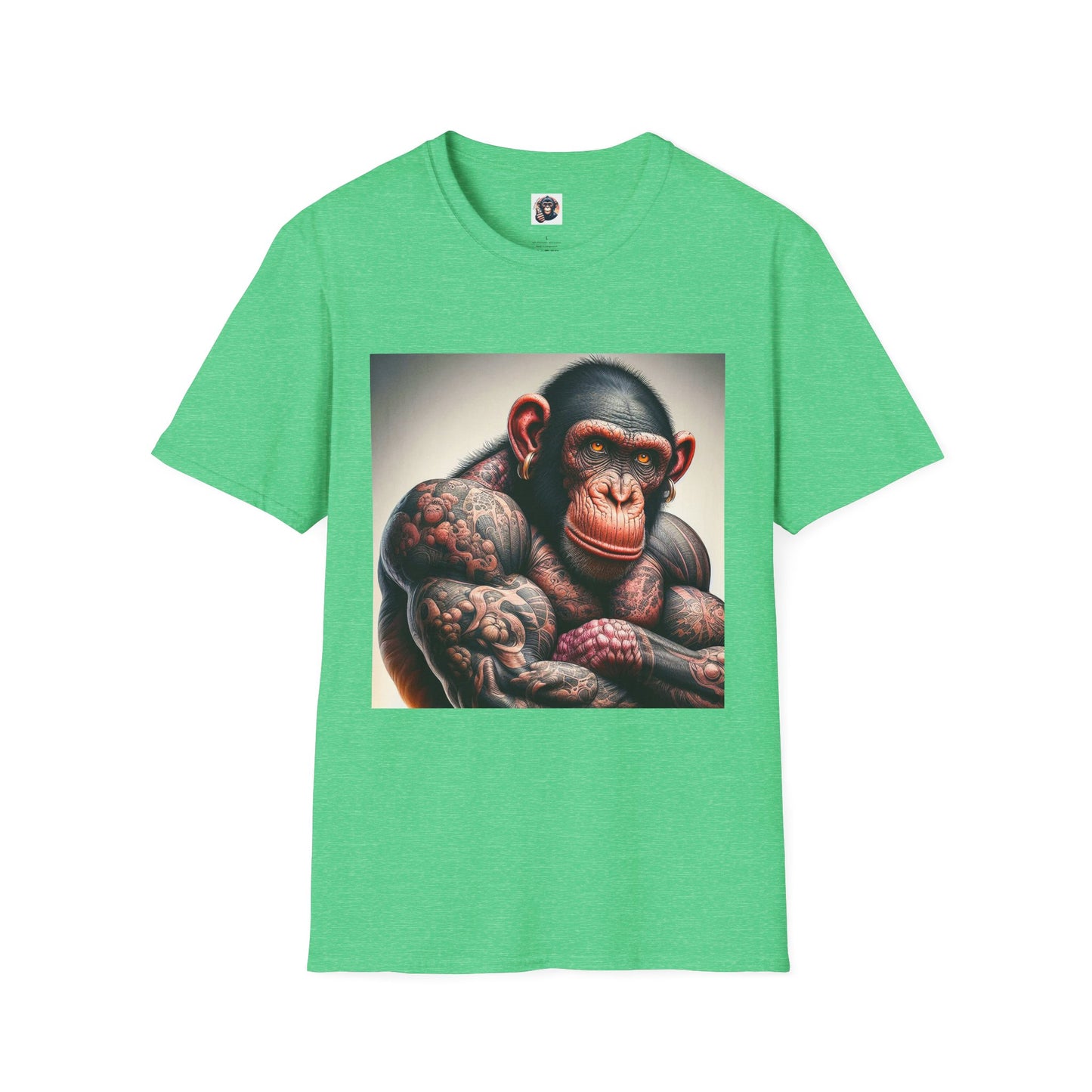 Bonobo muscles T-Shirt Printify S Heather Irish Green