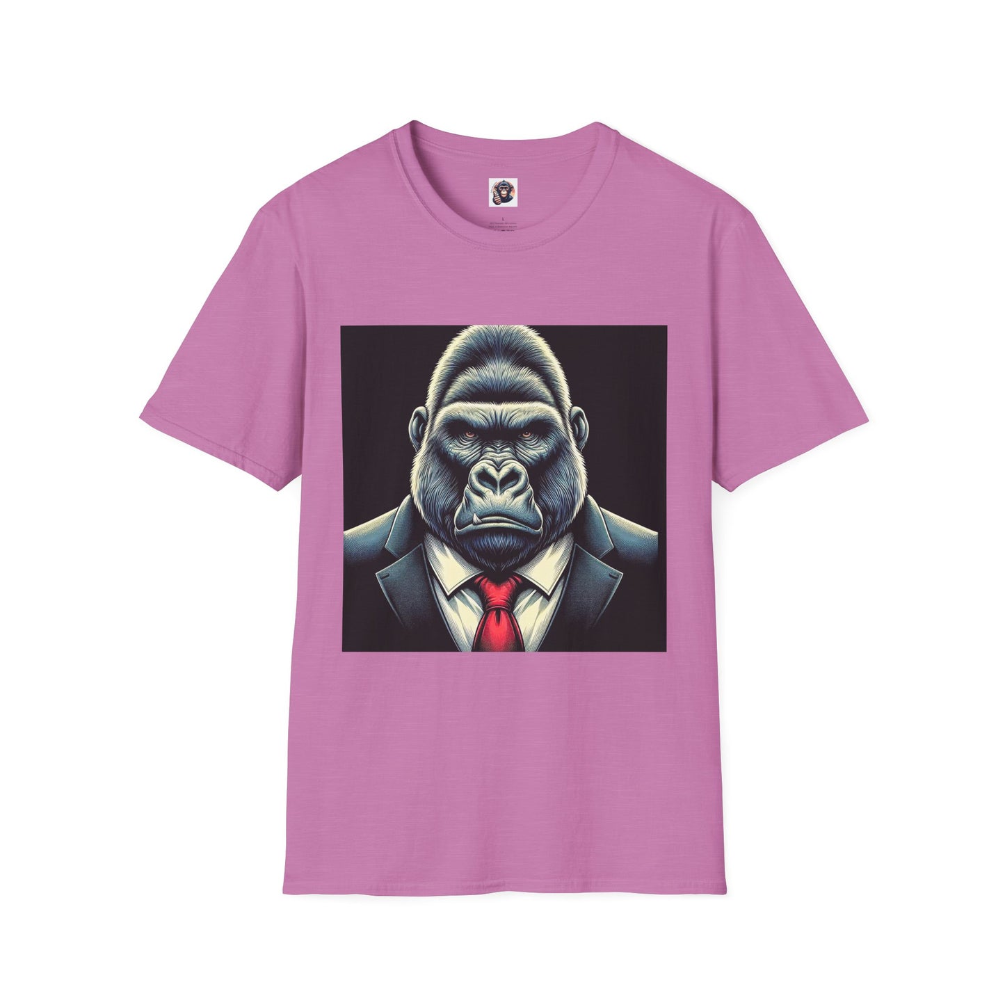 Gorilla T-Shirt Printify S Heather Radiant Orchid 