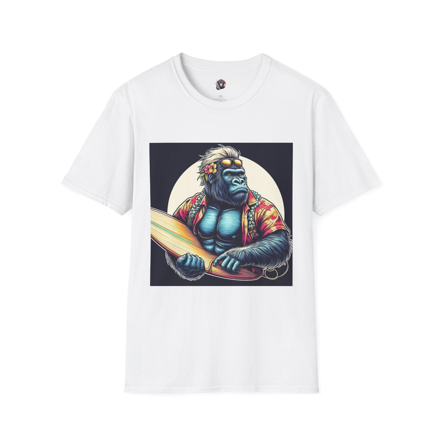 Gorilla T-Shirt Printify S White 