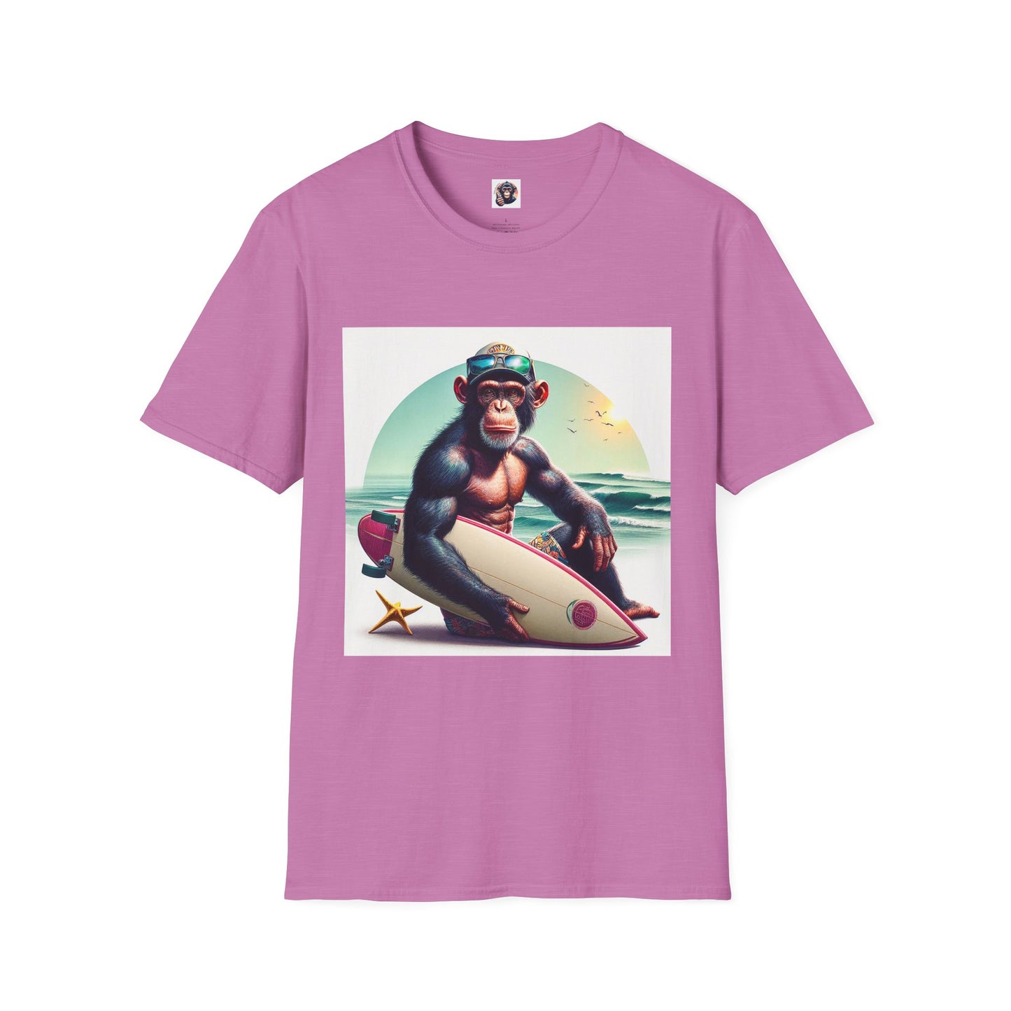 Chimp T-Shirt Printify S Heather Radiant Orchid 