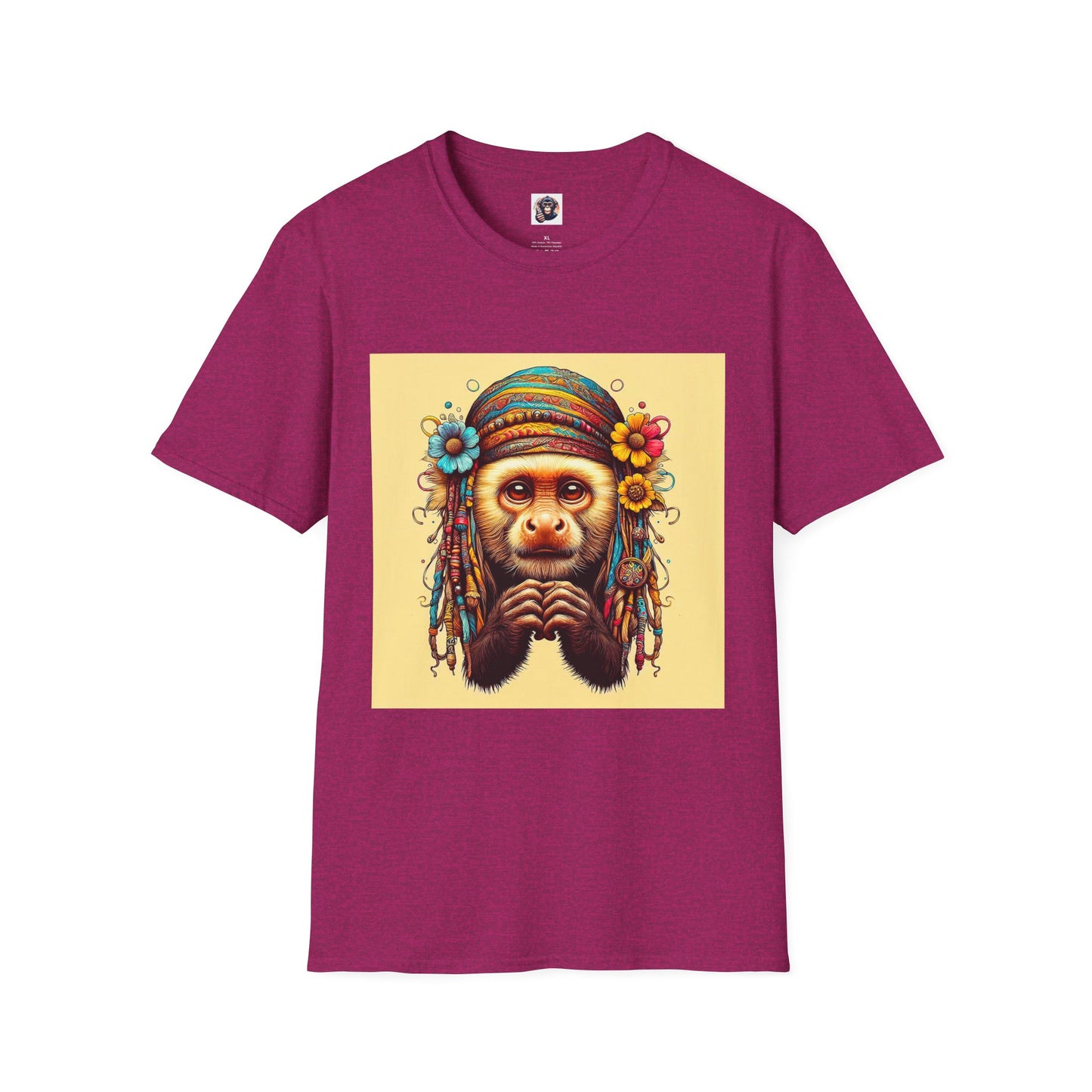 Capuchin Monkey T-Shirt Printify S Antique Heliconia 