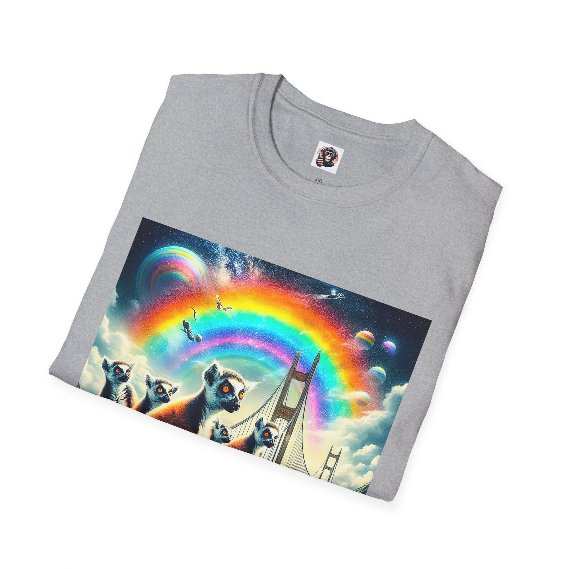 Lemurs rainbow bridge T-Shirt Printify