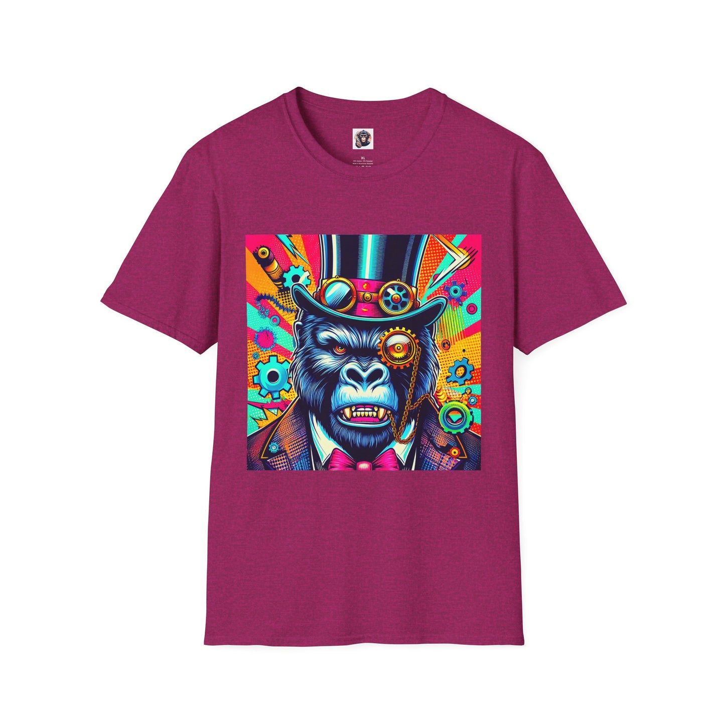 Gorilla T-Shirt Printify S Antique Heliconia 