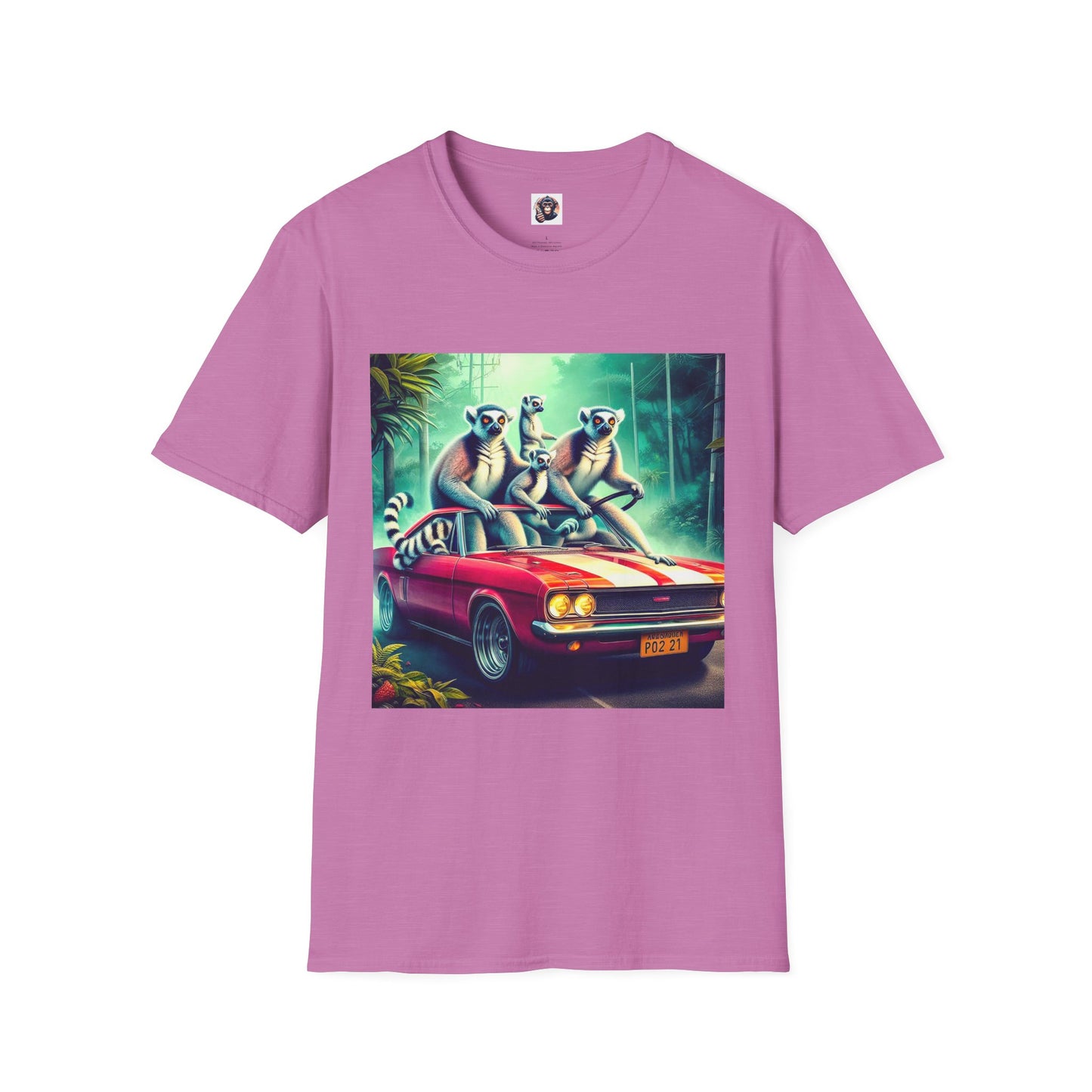 Wacky Lemurs T-Shirt Printify S Heather Radiant Orchid 