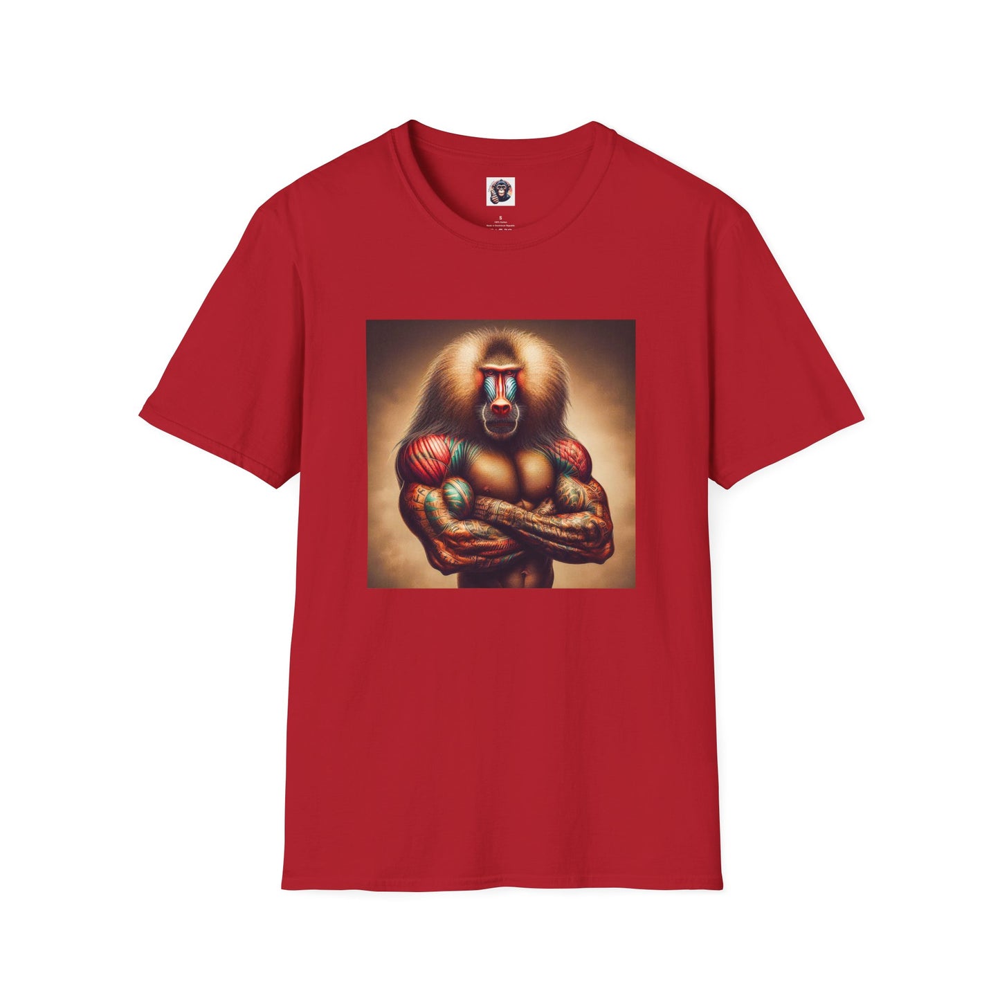 Baboon T-Shirt Printify S Cherry Red 