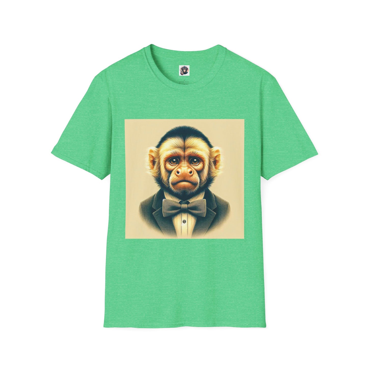 Copy of Capuchin Monkey T-Shirt Printify S Heather Irish Green 